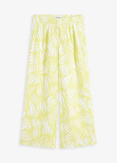 Palazzo-Hose mit Bequembund in gelb von vorne - bonprix