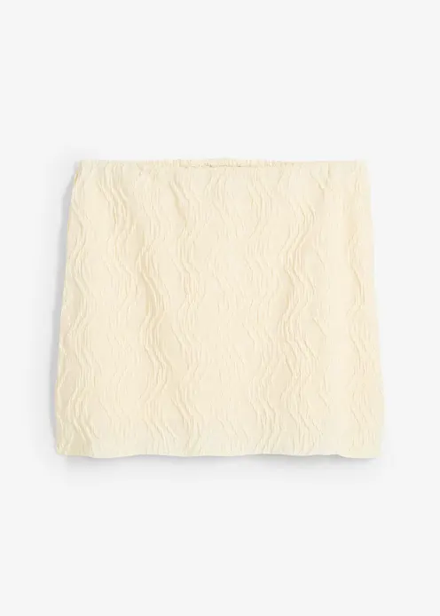 Minirock in Struktur Optik in weiß von vorne - bonprix