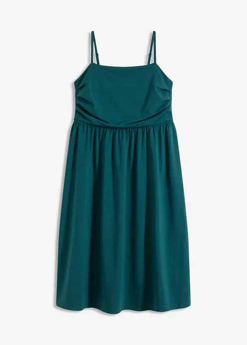 Trägerkleid in petrol von vorne - bonprix