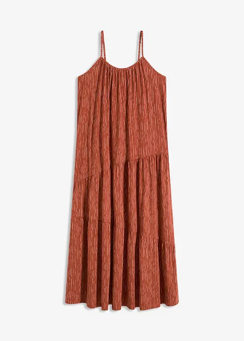 Jerseykleid in braun von vorne - bonprix