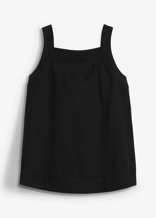 Blusentop mit Bindedetail hinten aus Viskose-Mix in schwarz von vorne - bonprix