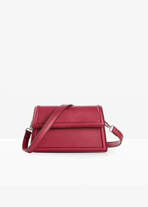 Handtasche mit austauschbarem Taschengurt in rot von vorne - bonprix