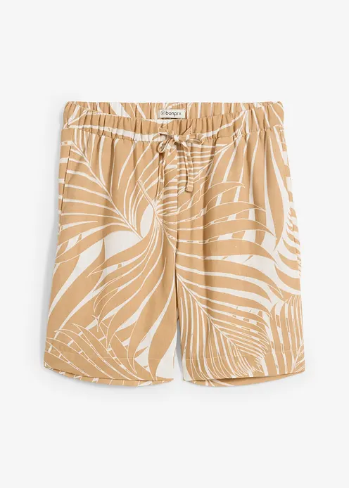 Schlupf-Bermuda in weiß von vorne - bonprix