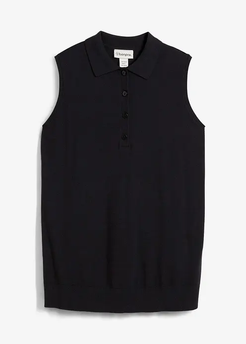 Stricktop in schwarz von vorne - bonprix