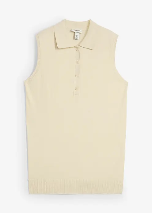 Stricktop in beige von vorne - bonprix