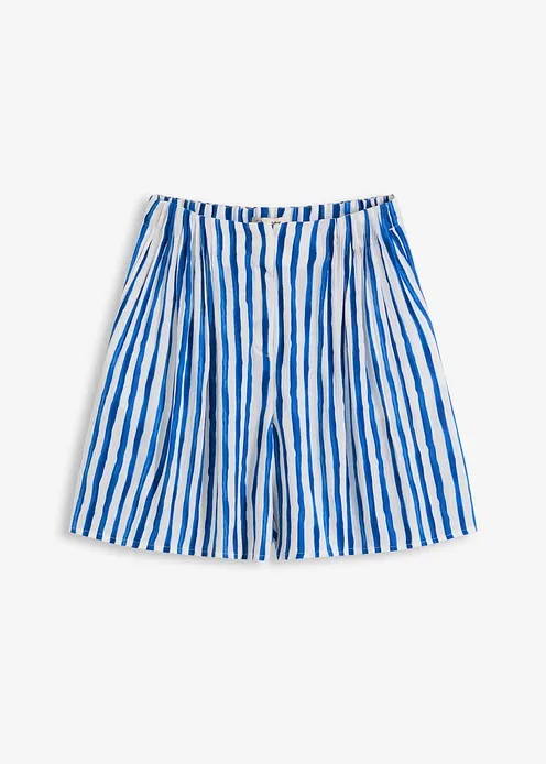 Bermuda aus fließender Viscose in weiß von vorne - bonprix