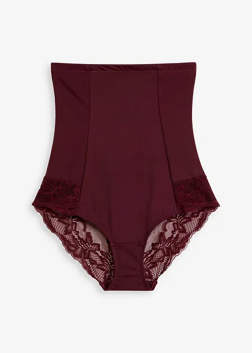 Highwaist Shape Panty mit Spitze und starker Formkraft in braun von vorne - bonprix
