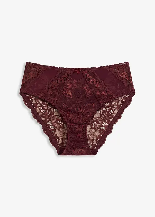 Maxislip mit zarter Spitze in braun von vorne - bonprix