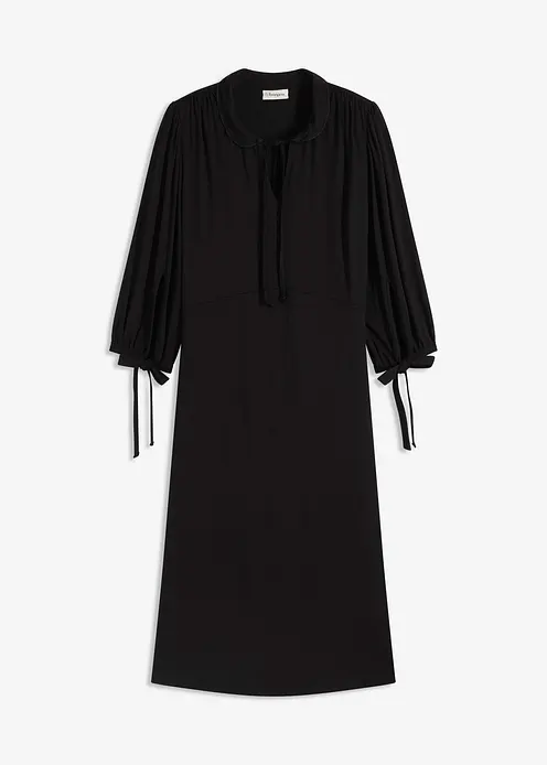 Jerseykleid aus Viskose-mix in schwarz von vorne - bonprix