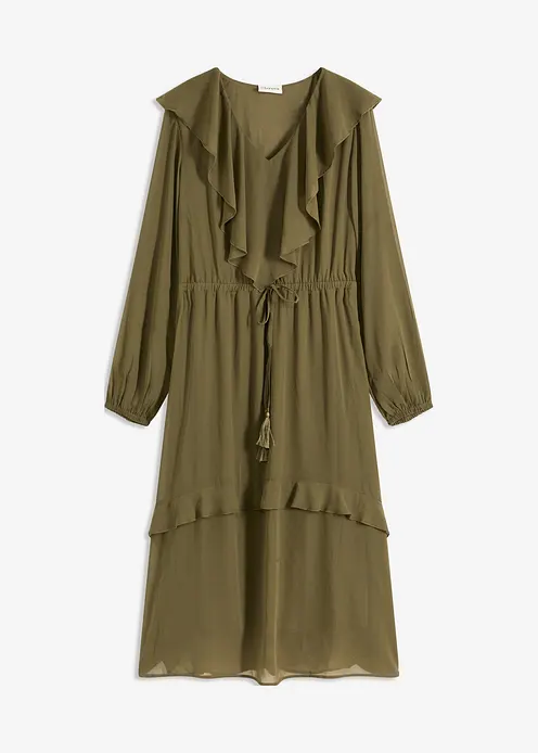 Midikleid in grün von vorne - bonprix