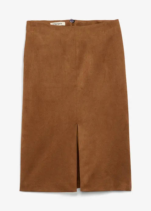 Bleistiftrock in braun von vorne - bonprix