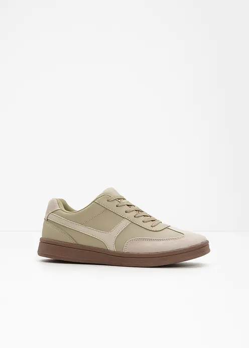 Sneaker im Retrolook in beige - bonprix