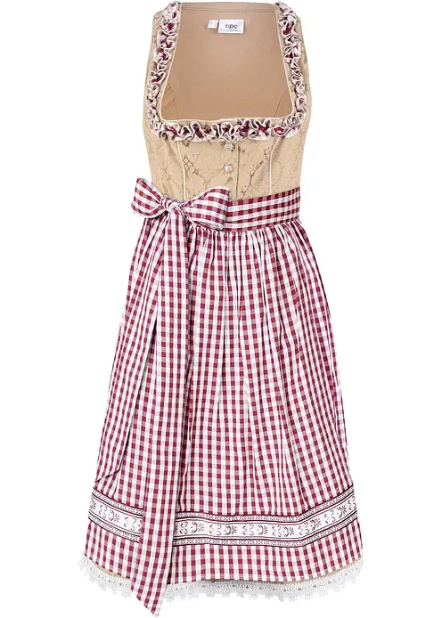 Dirndl mit Schürze, knieumspielend (2-tlg. Set) von vorne - bonprix