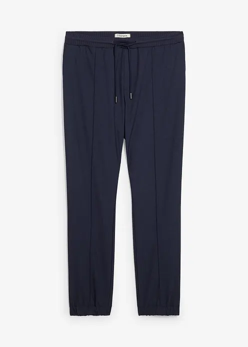 Baukasten-Schlupfhose, Relaxed Fit in blau von vorne - bonprix