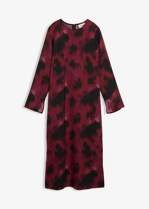 Midikleid aus Satin in rot von vorne - bonprix