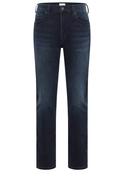 Mustang Vegas Stretch-Jeans, Slim Fit in blau von vorne - Mustang Jeans