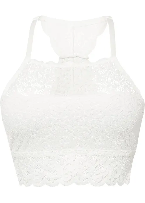Racerback Bustier in weiß von vorne - bonprix