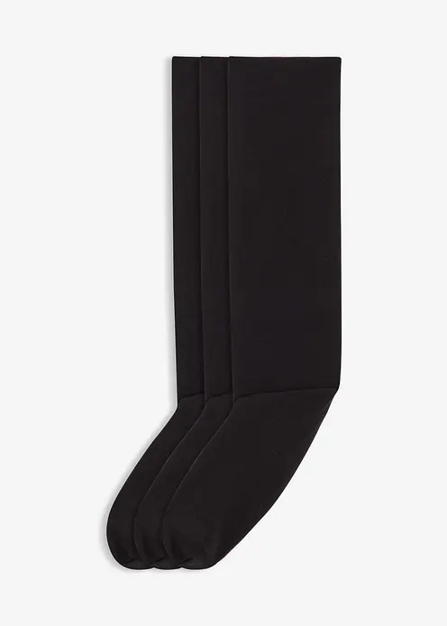 Wärmende Thermo Kniestrümpfe im 3er Pack schwarz bonprix