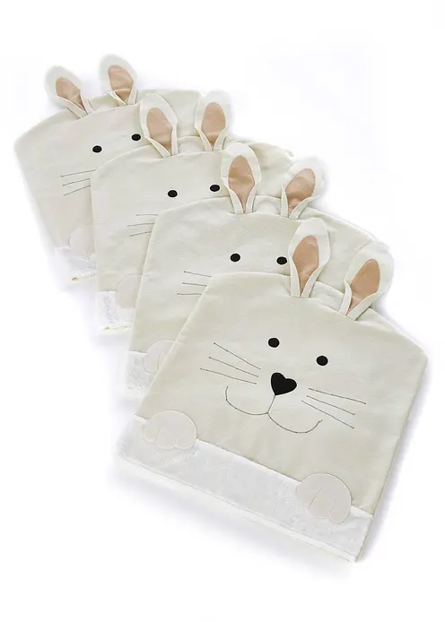 Stuhlhusse in Hasen-Form (4er Pack) in beige von vorne - bonprix