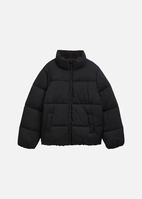 Tom Tailor Puffer-Jacke in schwarz von vorne - Tom Tailor