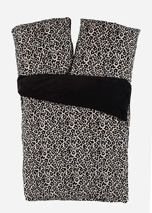 Cashmere Touch Wendebettwäsche mit Leopardenmuster in beige von vorne - bonprix