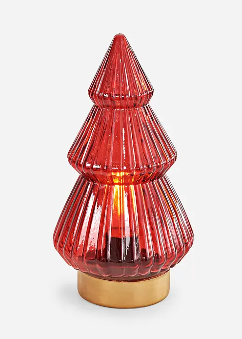 LED-Deko-Objekt Tannenbaum in rot von vorne - bonprix