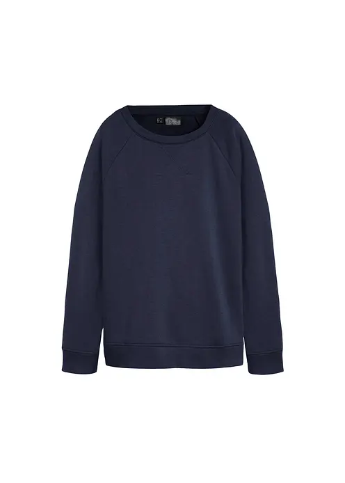 Basic Sweatshirt in blau von vorne - bonprix