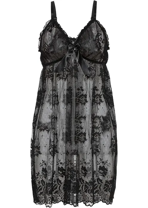 Negligé in schwarz von vorne - bonprix