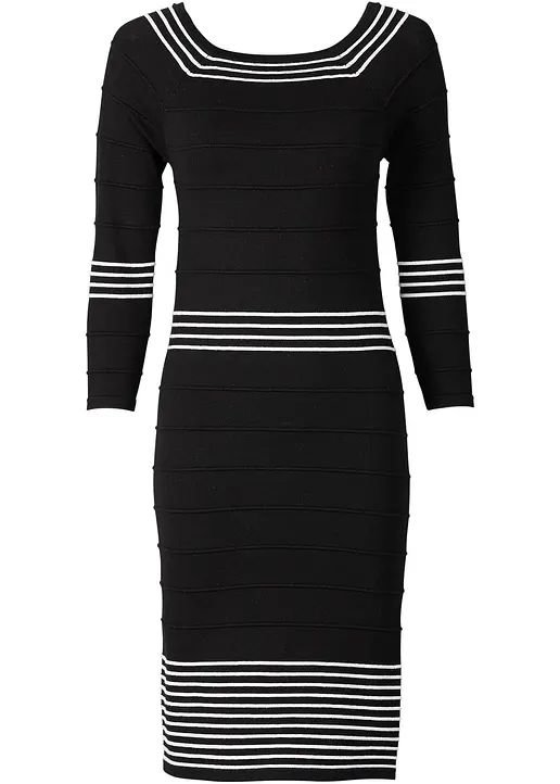 Strickkleid in schwarz - bonprix