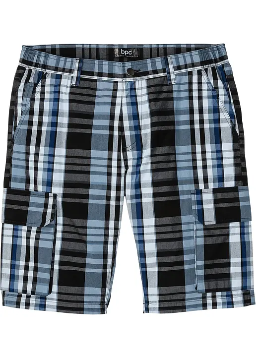 Cargo-Bermuda mit Komfortschnitt, Regular Fit in blau von vorne - bonprix