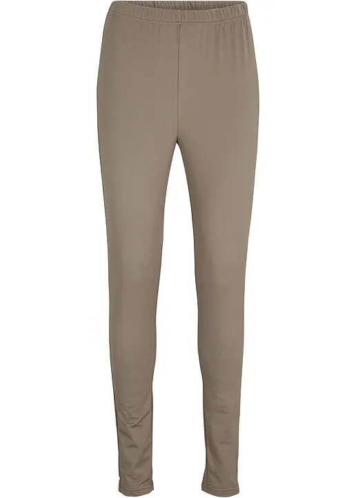 Thermo-Leggings mit Bequembund in grün von vorne - bonprix