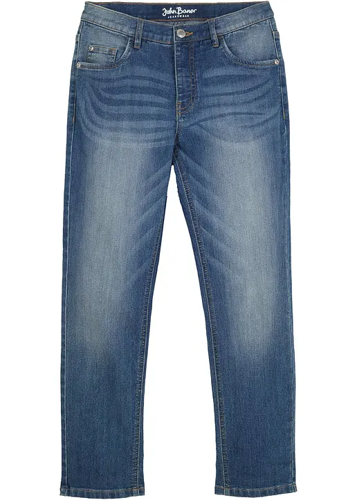 Stretch-Jeans, Slim Fit in blau von vorne - bonprix