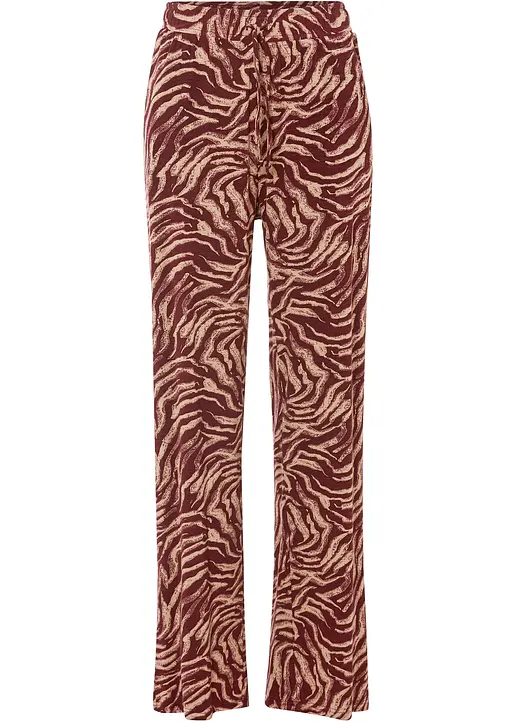 Weite Jerseyhose aus Viskose in rot von vorne - bonprix