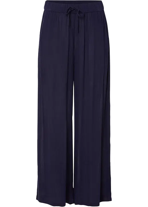 Weite Hose in blau von vorne - bonprix
