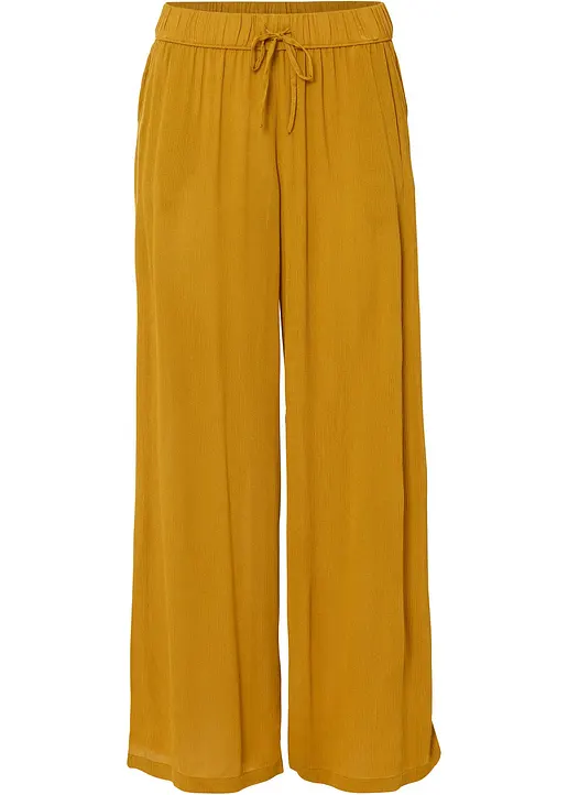 Schlupfhose aus Viskose in gelb von vorne - bonprix
