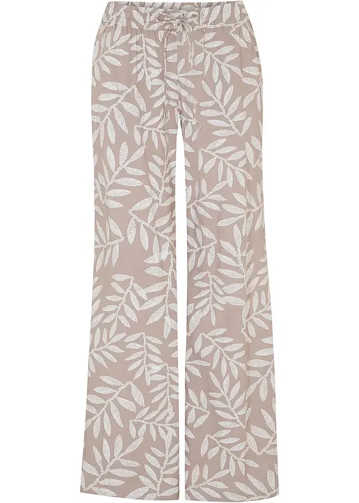 Bedruckte Palazzo-Hose in braun von vorne - bonprix