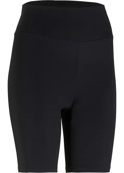 Funktionsradler mit Ocean Bound Plastic, Bermuda-Länge in schwarz von vorne - bonprix