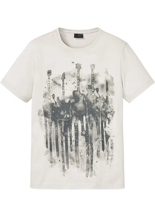 T-Shirt in grau von vorne - bonprix