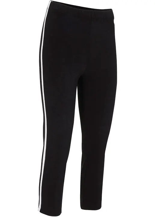 ¾ Sport-Leggings in schwarz von vorne - bonprix