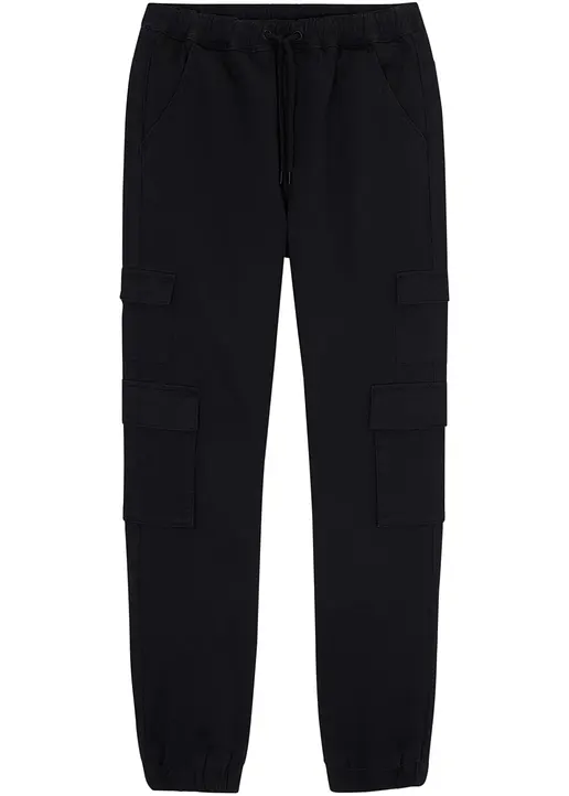 Stretch-Cargohose, Regular Fit in schwarz von vorne - bonprix