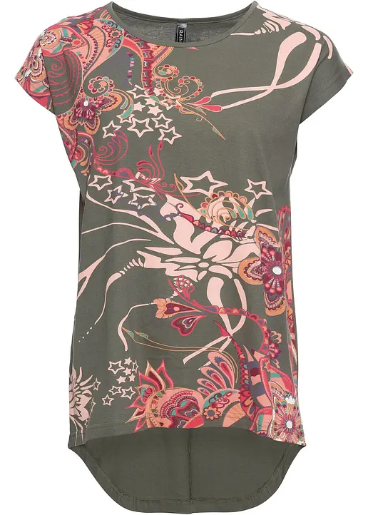 Shirt in grün von vorne - bonprix