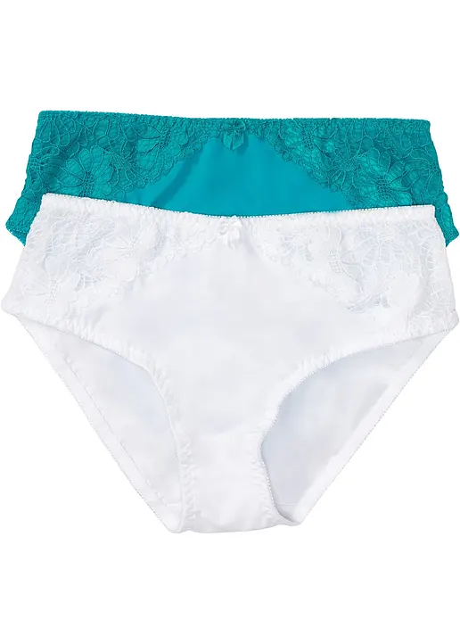 Maxislip (2er Pack) in weiß von vorne - bonprix