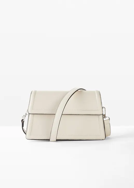 Handtasche mit austauschbarem Taschengurt in beige von vorne - bonprix