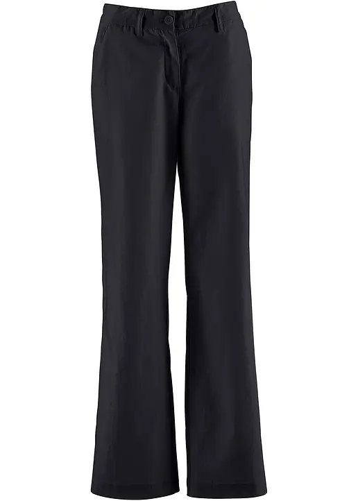 Webhose mit Leinen und Bequembund in schwarz - bonprix