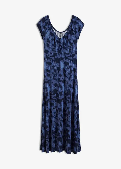 Midikleid mit Print in blau von vorne - bonprix