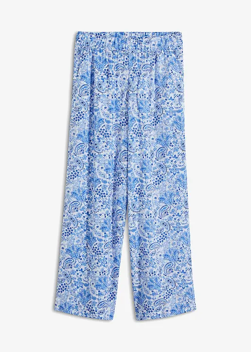 Bedruckte Schlupfhose in blau von vorne - bonprix