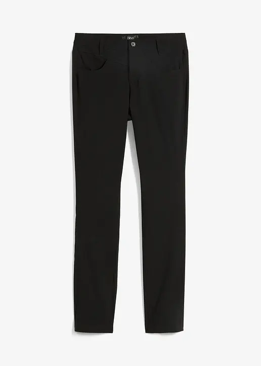 Bengalin-Stretch-Hose, Straight in schwarz von vorne - bonprix