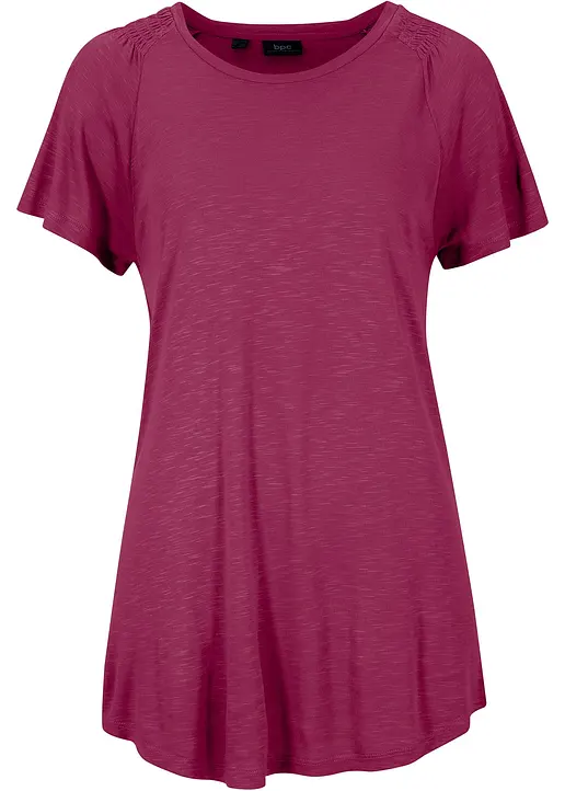 Flammgarn-Shirt mit Flügelärmeln in lila - bonprix