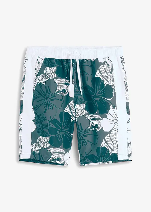 Strand-Bermuda in petrol von vorne - bpc bonprix collection