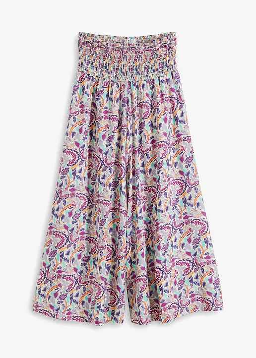 Palazzo-Hose aus fließender Viskose in lila von vorne - bonprix